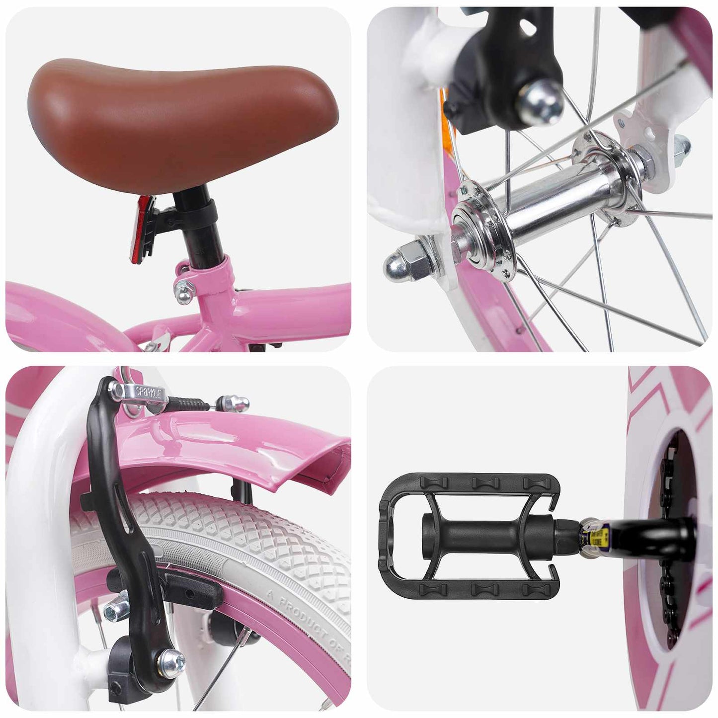 Børnecykel 14 tommer anbefalet til 3-5 år gammel Lys pink