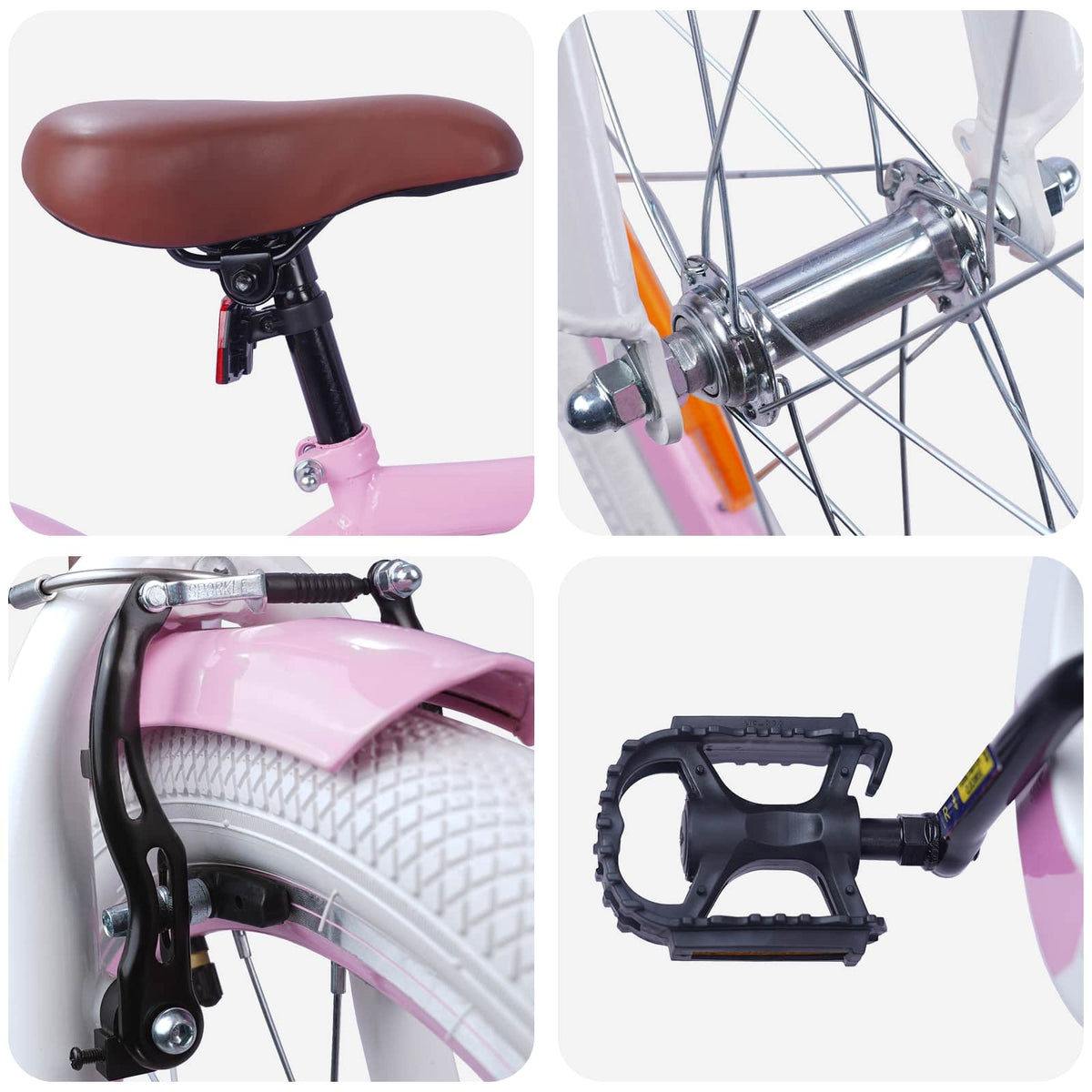Børnecykel 20 tommer til børn i alderen 6-11 år Lys pink