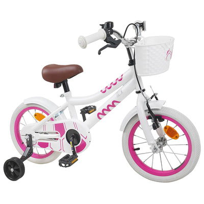 Børnecykel 14 tommer anbefalet til 3-5 år gammel Hvid