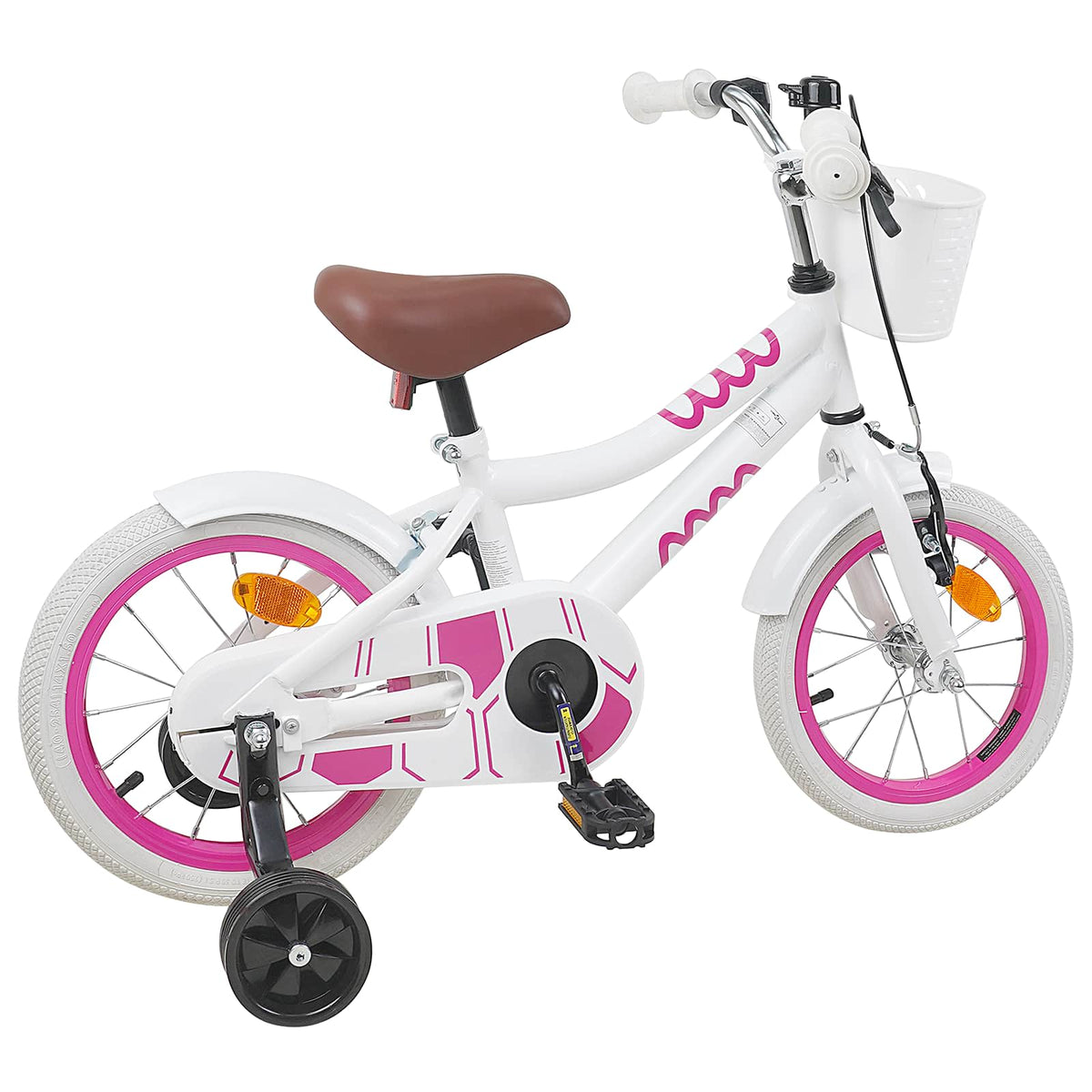 Børnecykel 16 tommer til 4-6 år gamle Hvid