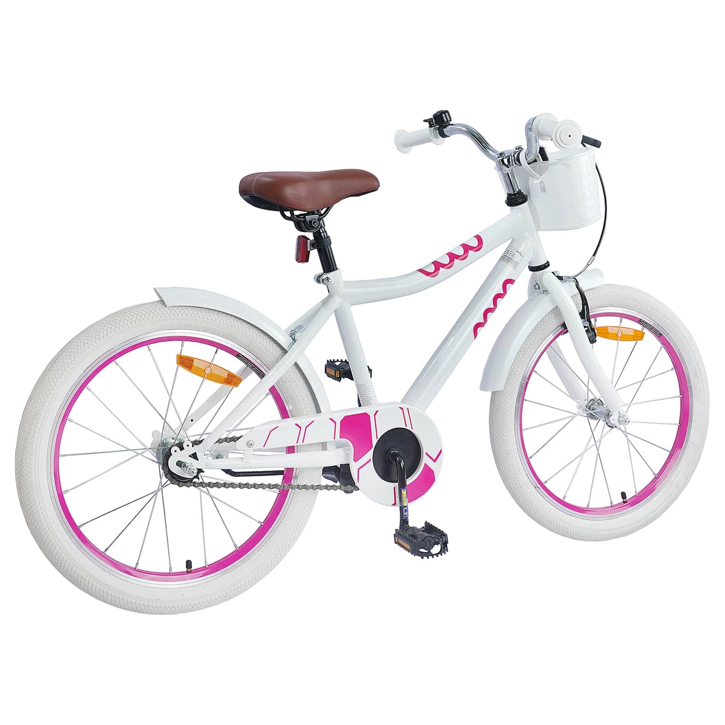 Børnecykel 20 tommer til børn i alderen 6-11 år Hvid