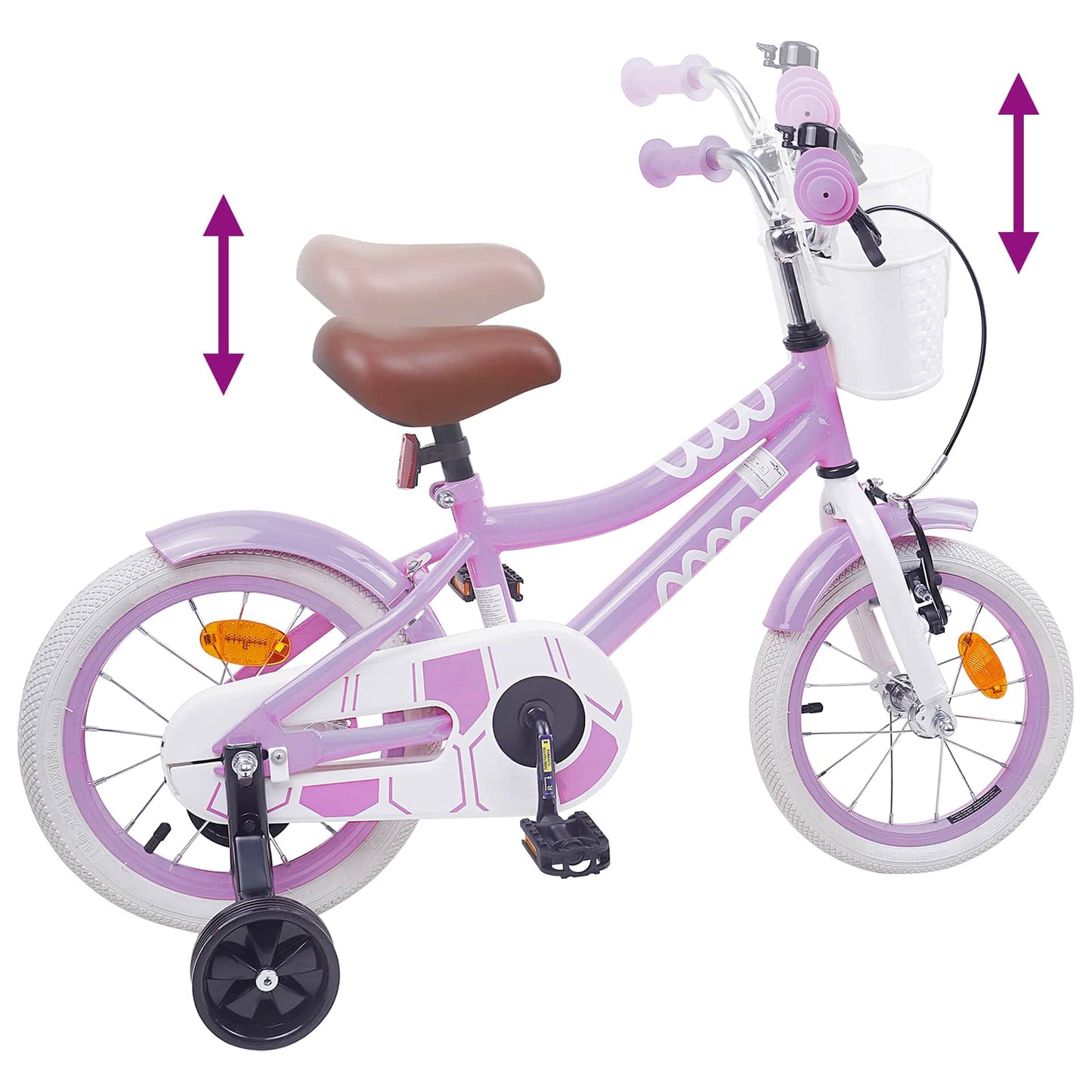 Børnecykel 12 tommer til 2-4 år gamle Lilla