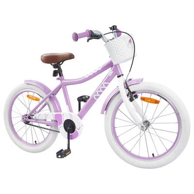Børnecykel 18 tommer til 5-7 år gammel Lilla