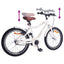Børnecykel 18 tommer til 5-7 år gammel hvid