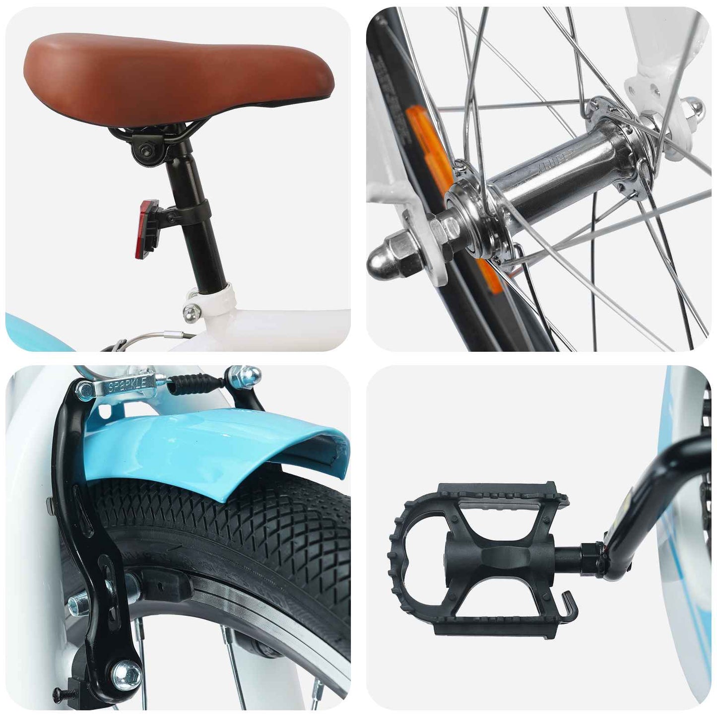 Børnecykel 20 tommer til børn i alderen 6-11 år Lys blå