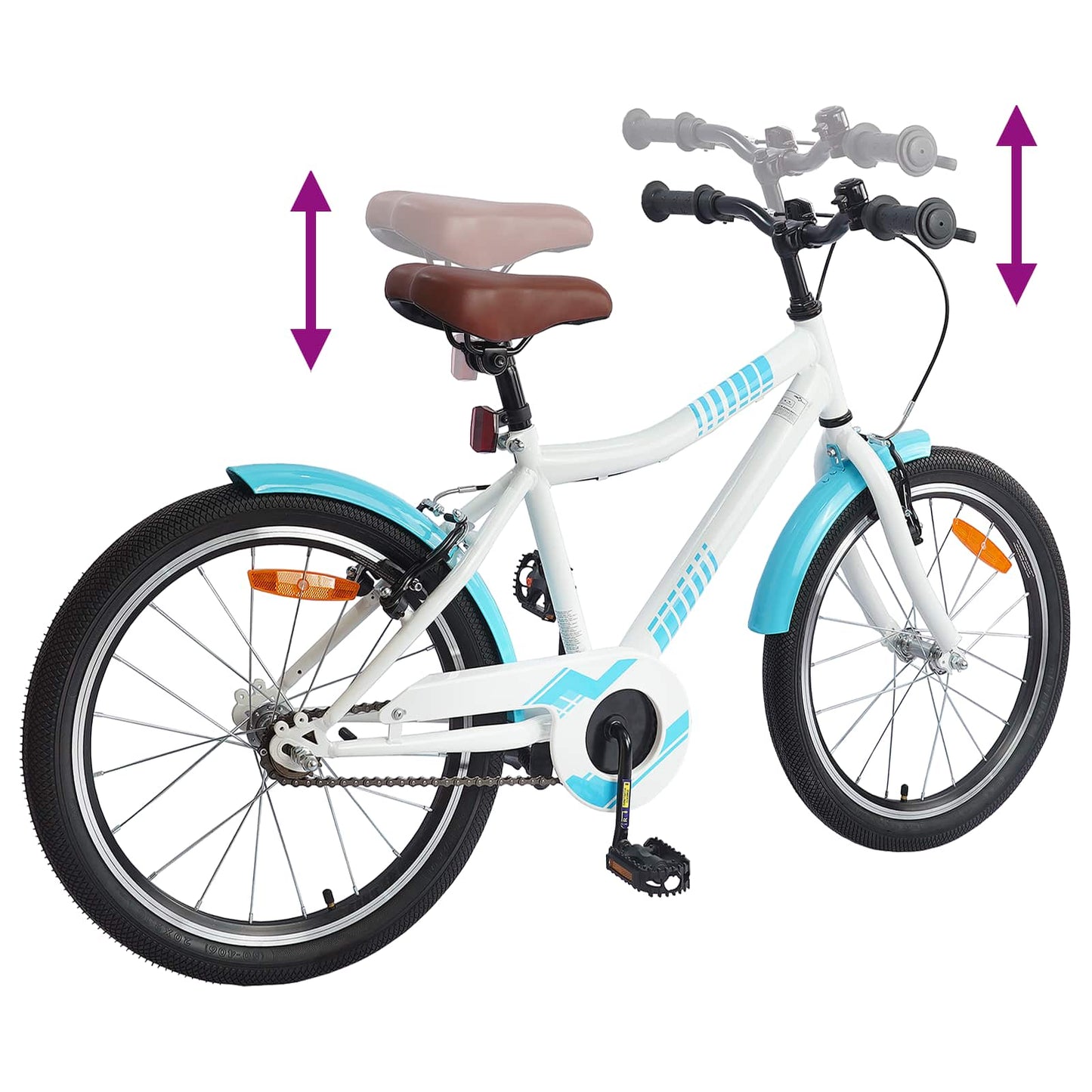 Børnecykel 24 tommer til 8-12 år Lys blå