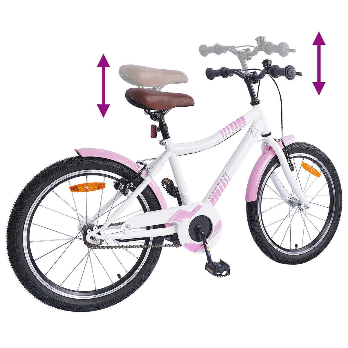 Børnecykel 20 tommer til børn i alderen 6-11 år Lys pink