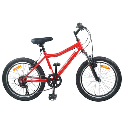 Børnecykel 20 tommer 6-hastighed til børn i alderen 6-11 år Rød