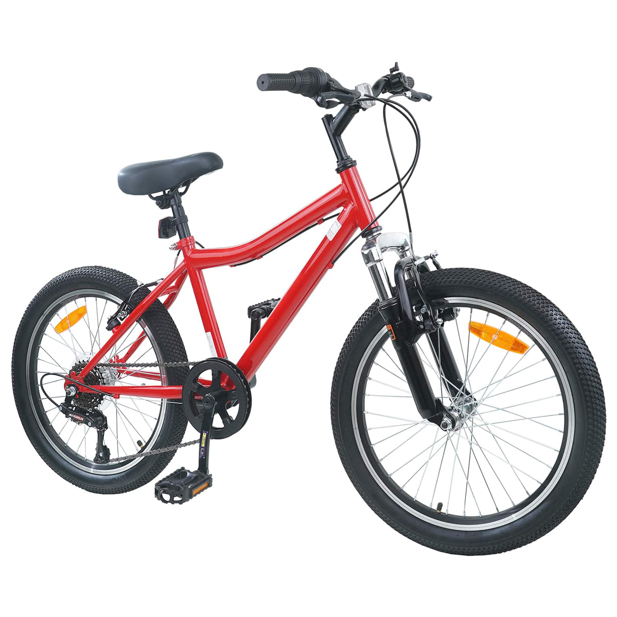 Børnecykel 24 tommer 6-hastighed til 8-12 år Rød