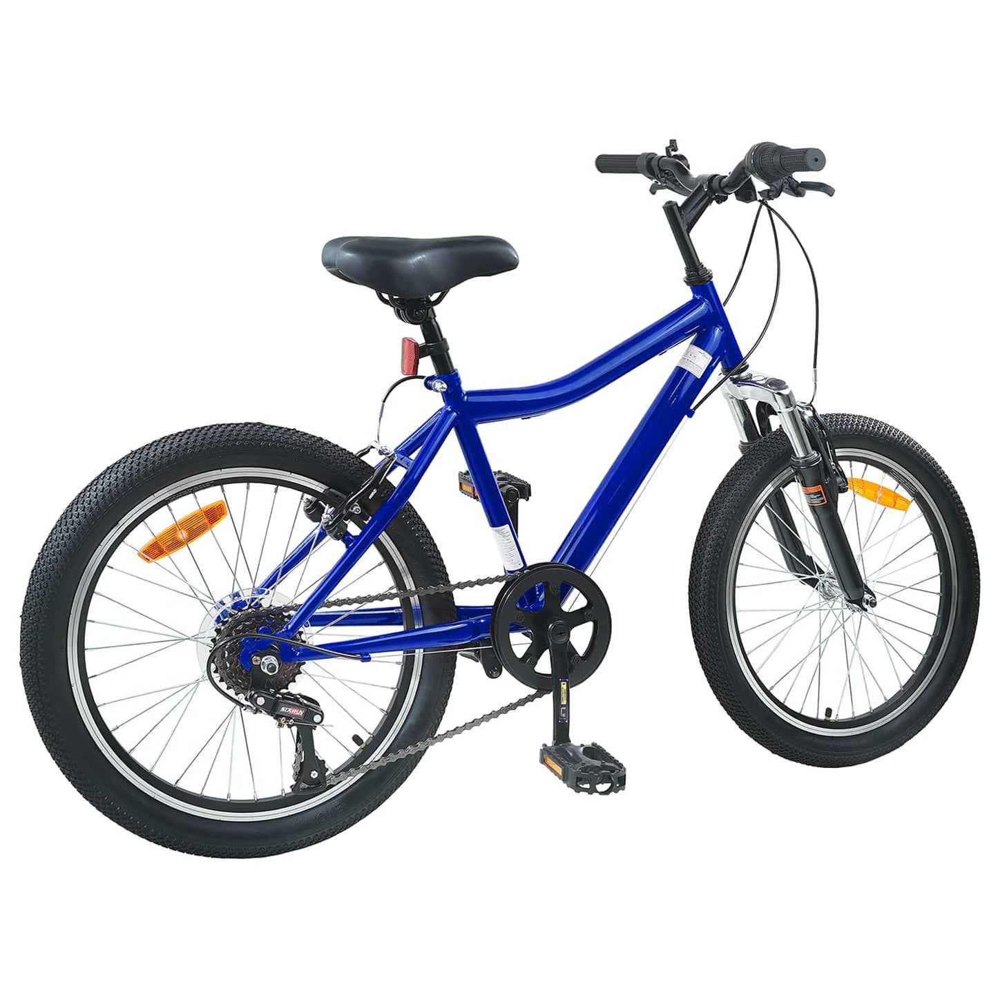 Børnecykel 24 tommer 6-hastighed til 8-12 år Mørk blå