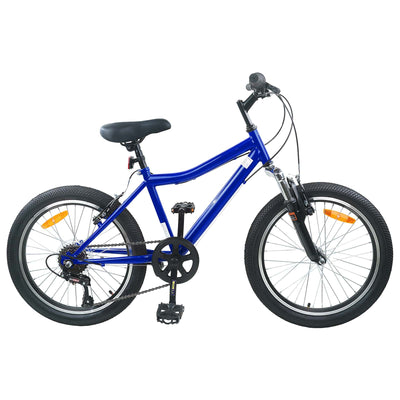 Børnecykel 24 tommer 6-hastighed til 8-12 år Mørk blå