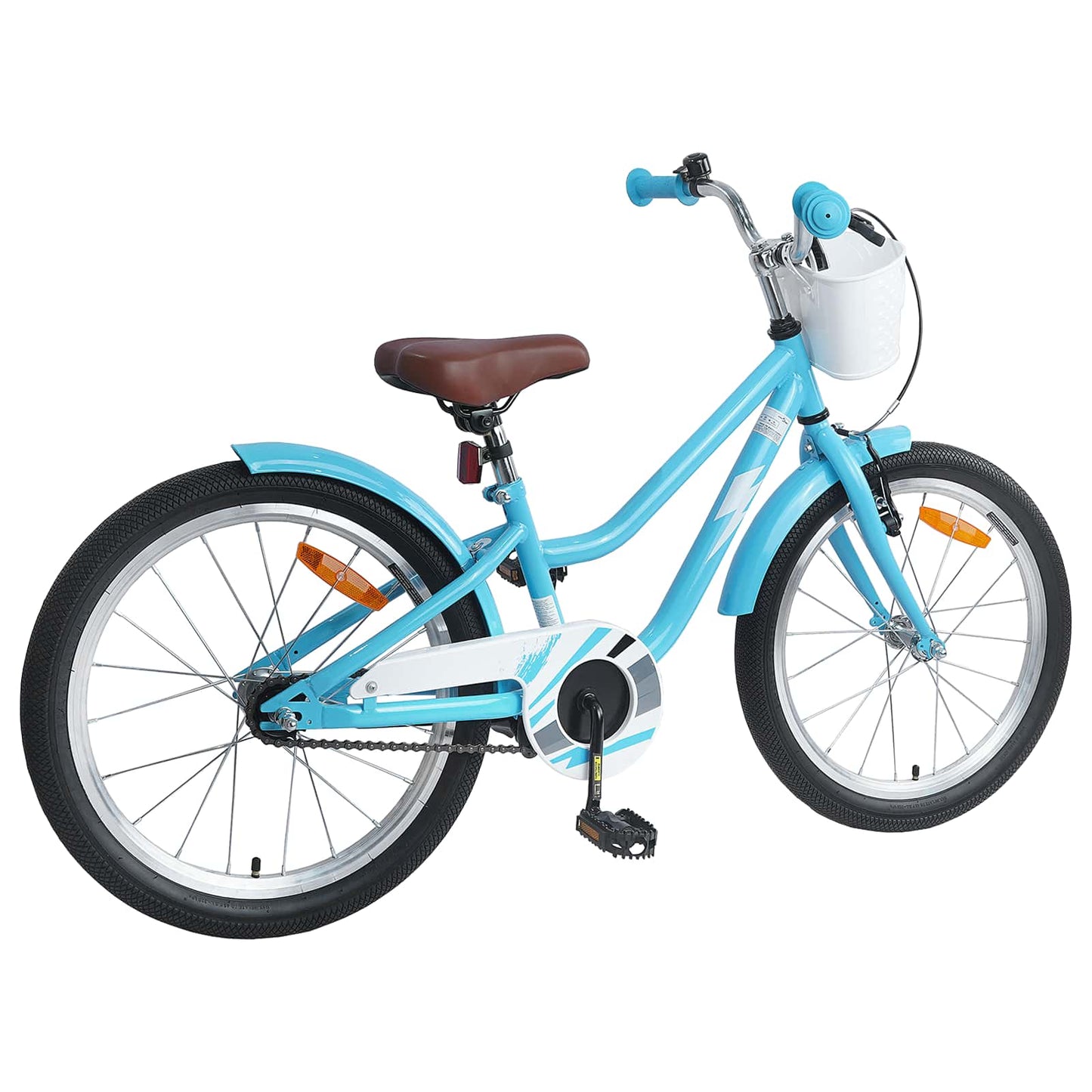 Børnecykel 18 tommer til 5-7 år gammel Lyseblå