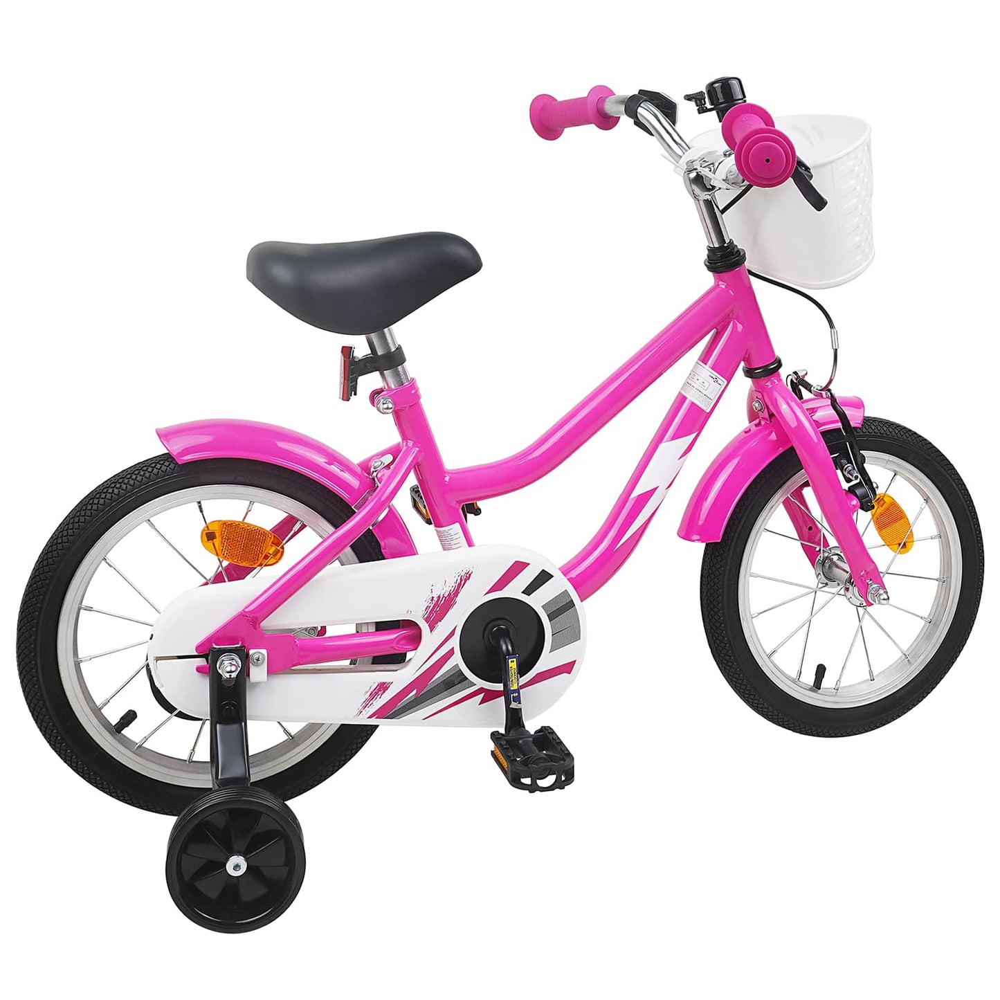 Børnecykel 16 tommer til 4-6 år gamle Mørk pink