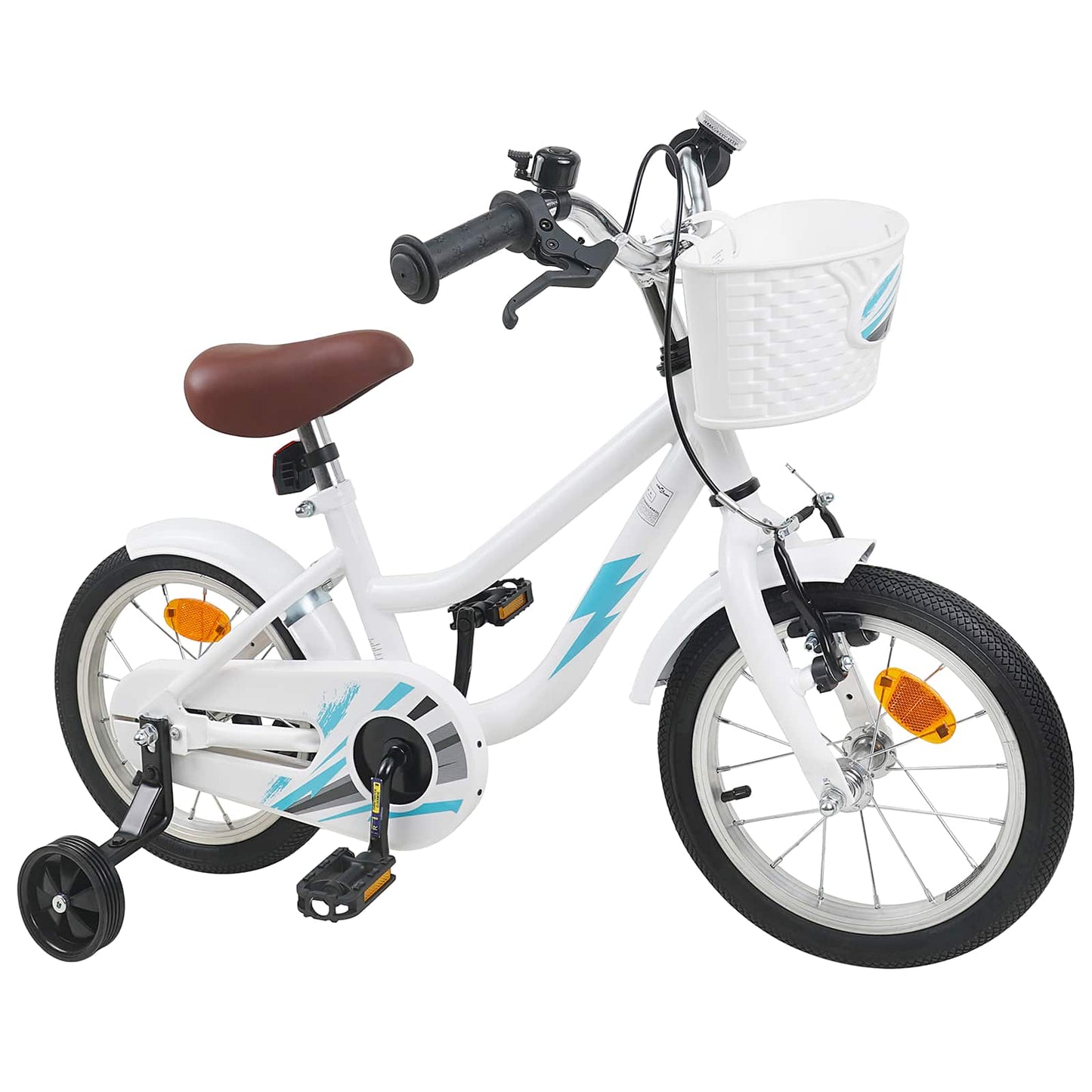 Børnecykel 14 tommer anbefalet til 3-5 år gammel Hvid