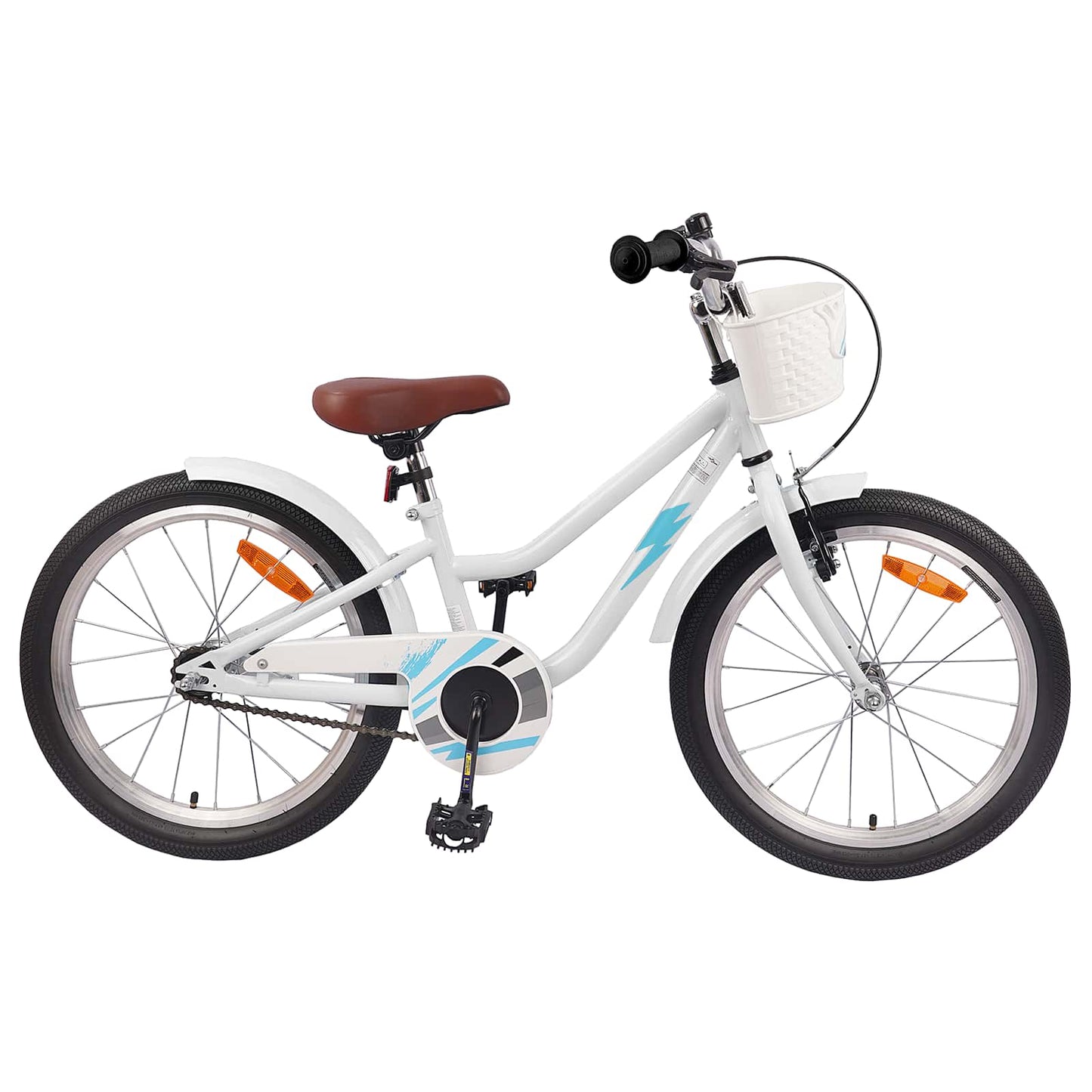 Børnecykel 18 tommer til 5-7 år gammel Hvid