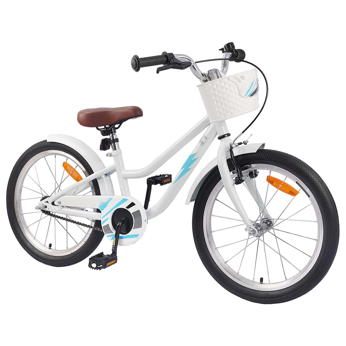 Børnecykel 20 tommer til børn i alderen 6-11 år Hvid