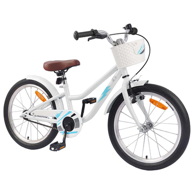 Børnecykel 20 tommer til børn i alderen 6-11 år Hvid