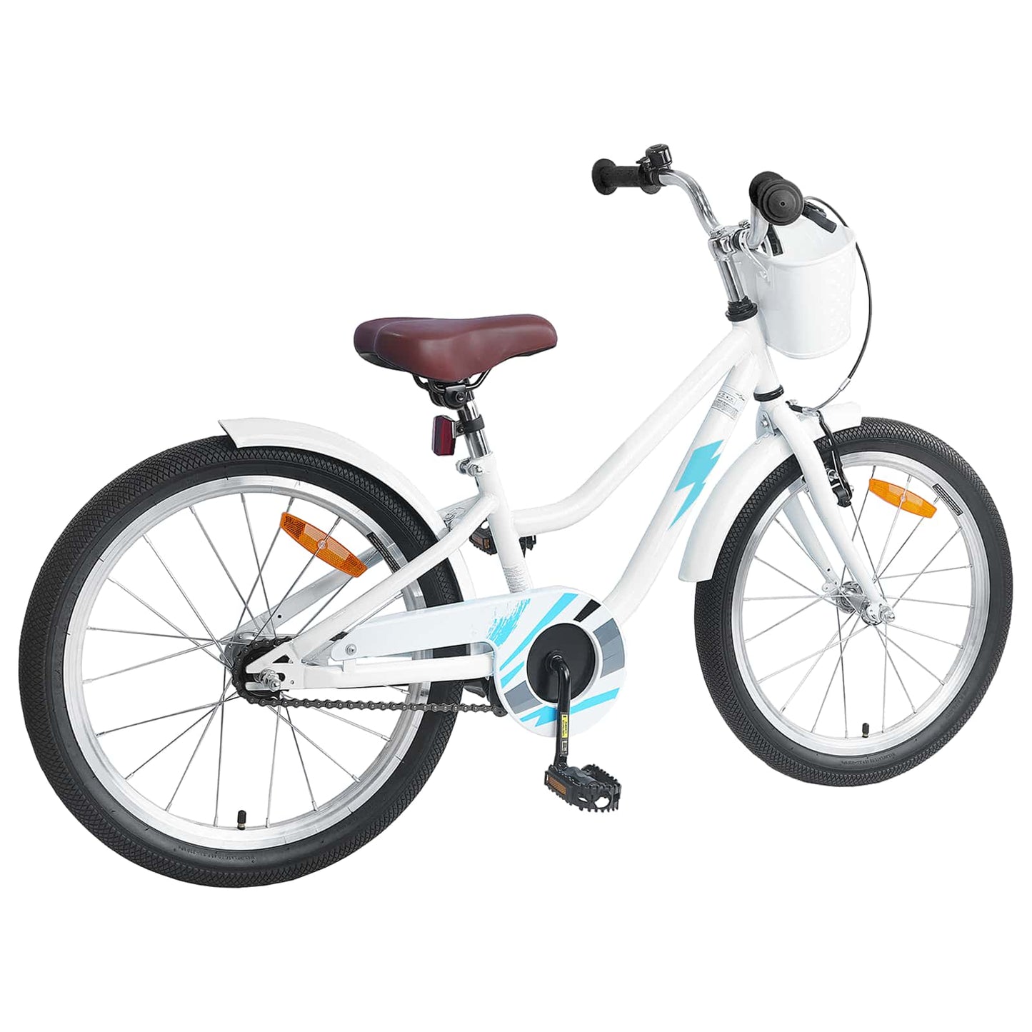 Børnecykel 20 tommer til børn i alderen 6-11 år Hvid