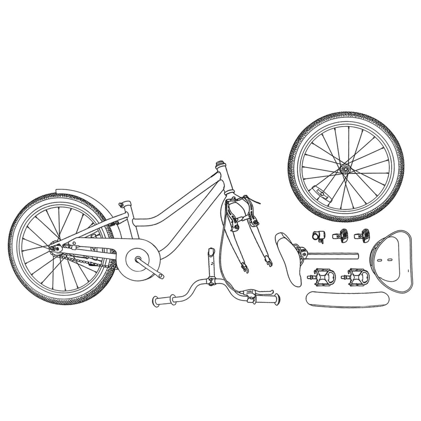 Børnecykel 20 tommer til børn i alderen 6-11 år Hvid