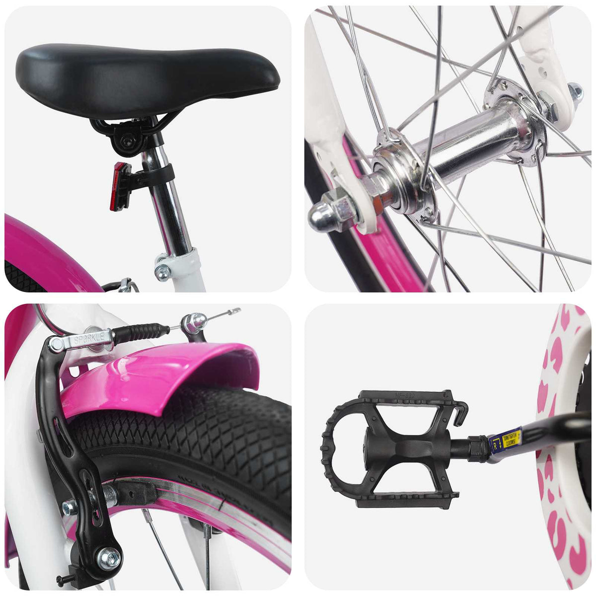 Børnecykel 20 tommer til børn i alderen 6-11 år Lyserød