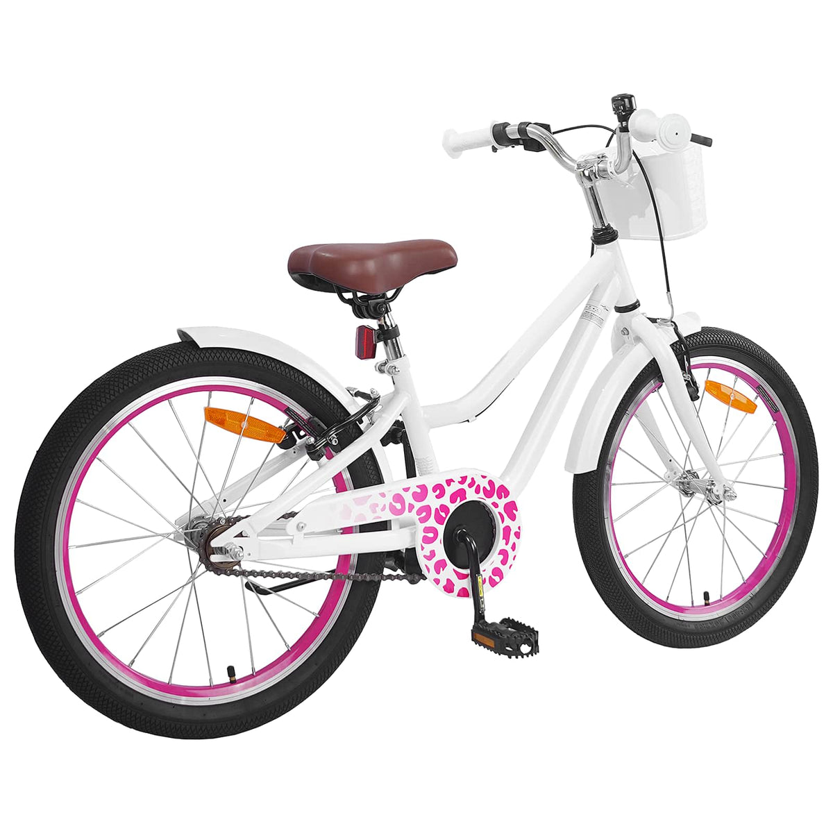 Børnecykel 18 tommer til 5-7 år gammel Hvid
