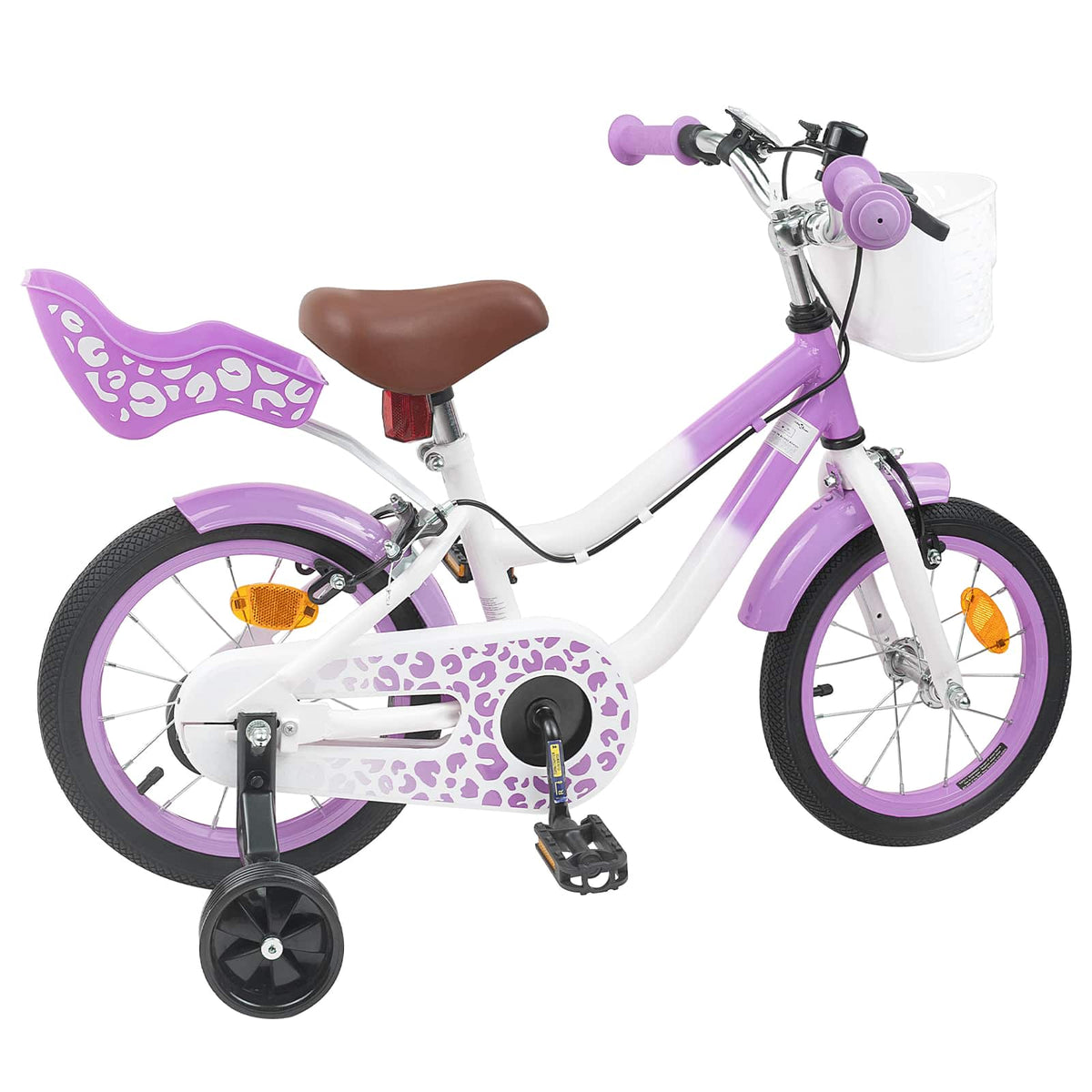 Børnecykel 14 tommer anbefalet til 3-5 år gammel Lilla