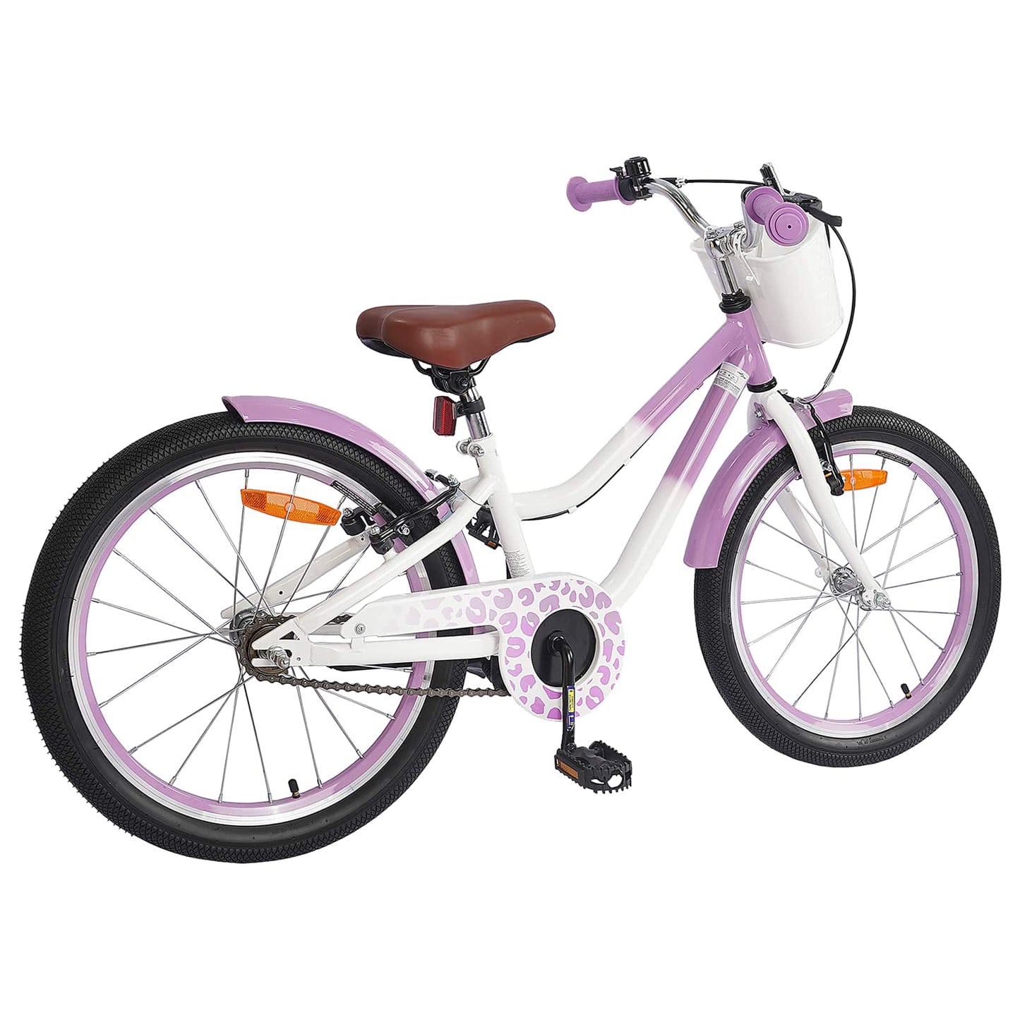 Børnecykel 18 tommer til 5-7 år gammel Lilla