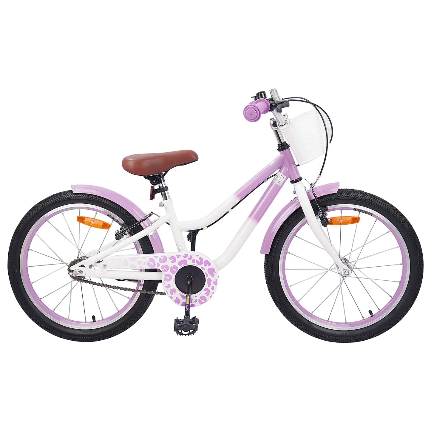 Børnecykel 18 tommer til 5-7 år gammel Lilla