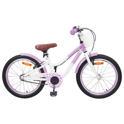 Børnecykel 18 tommer til 5-7 år gammel Lilla
