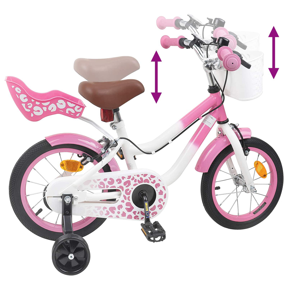 Børnecykel 16 tommer til 4-6 år gamle Lys pink