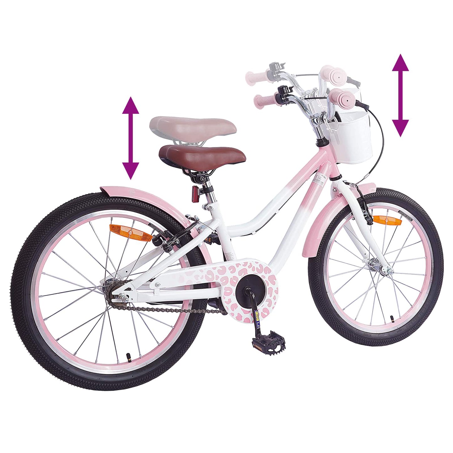 Børnecykel 18 tommer til 5-7 år gammel Lys pink