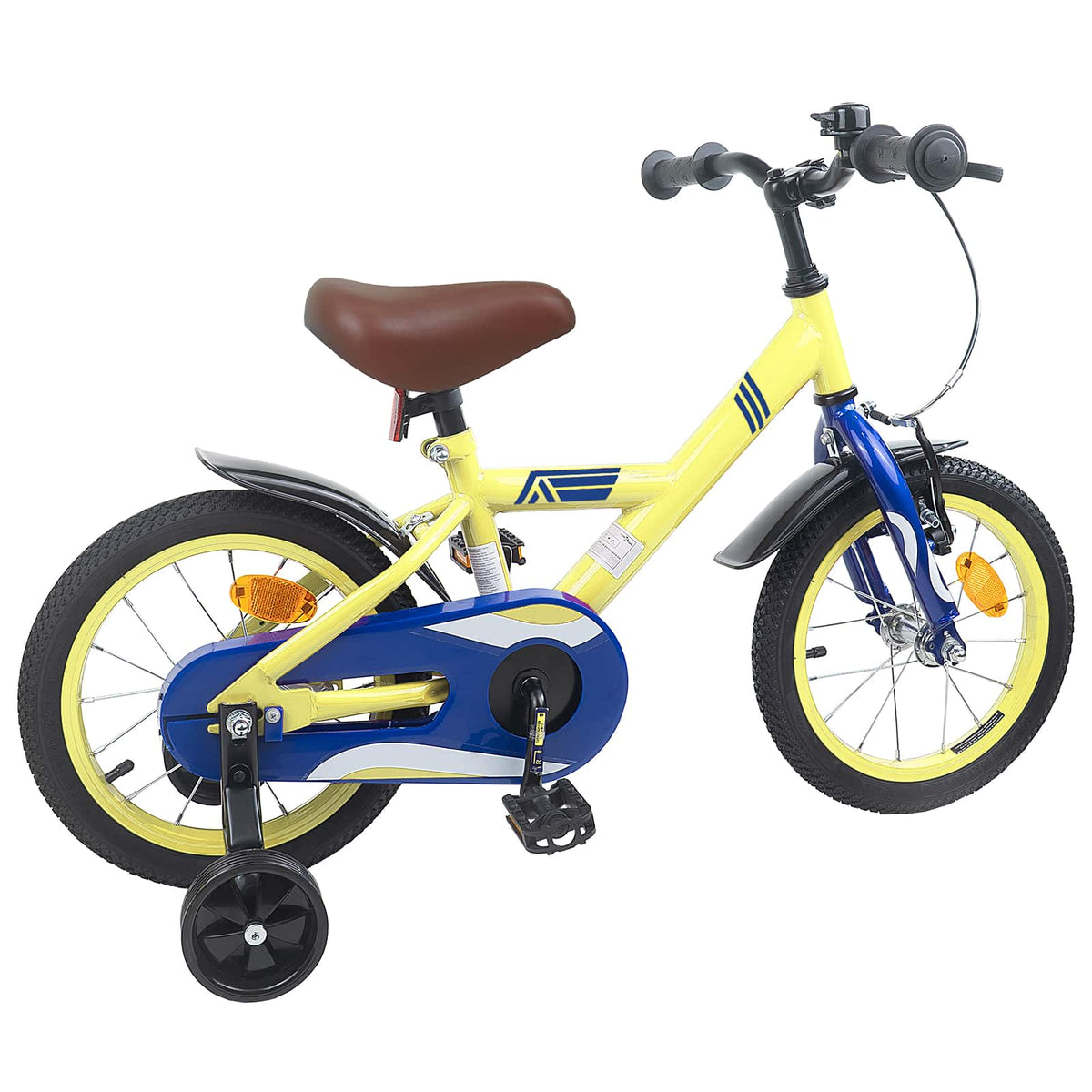 Børnecykel 14 tommer anbefalet til 3-5 år gammel Gul