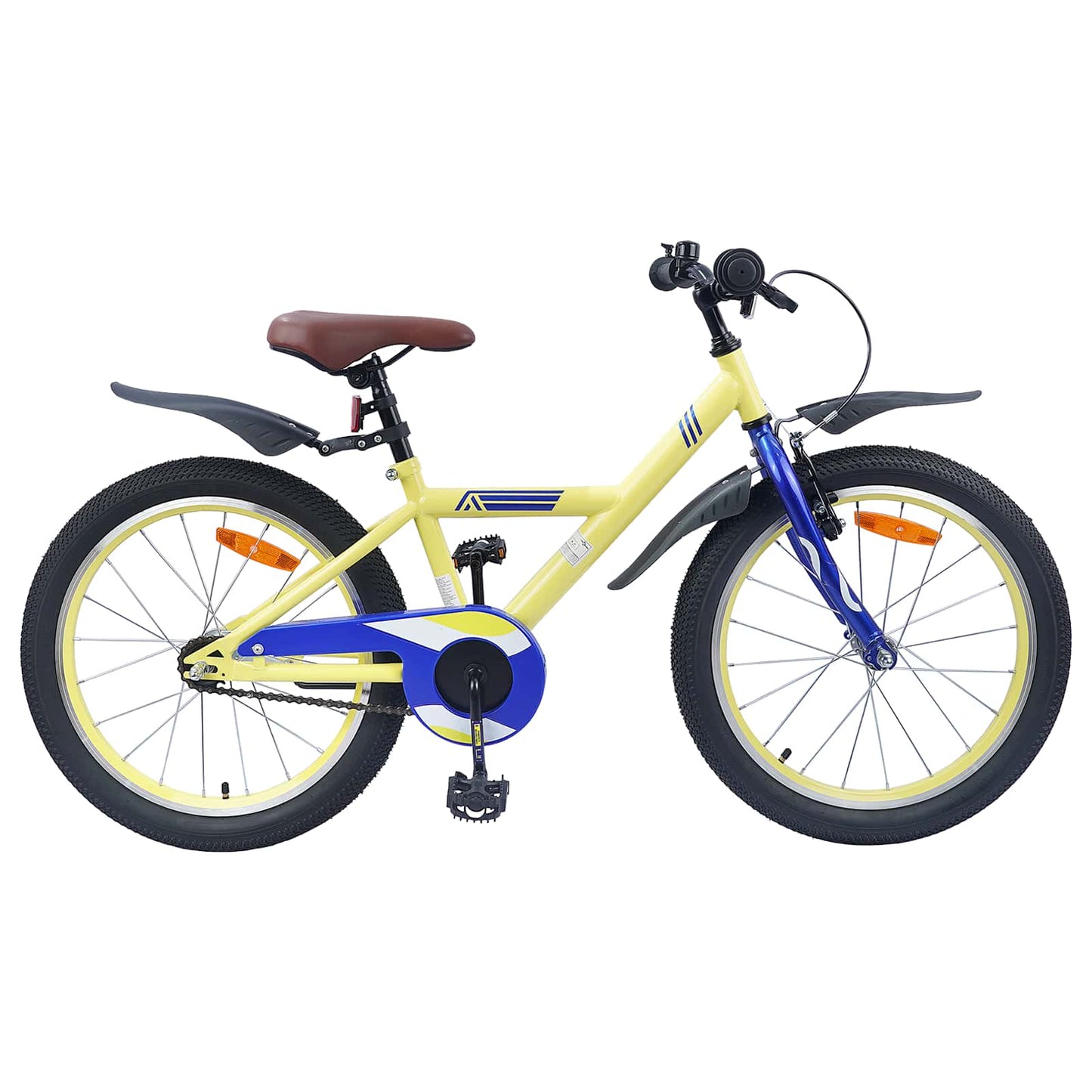 Børnecykel 18 tommer til 5-7 år gammel Gul