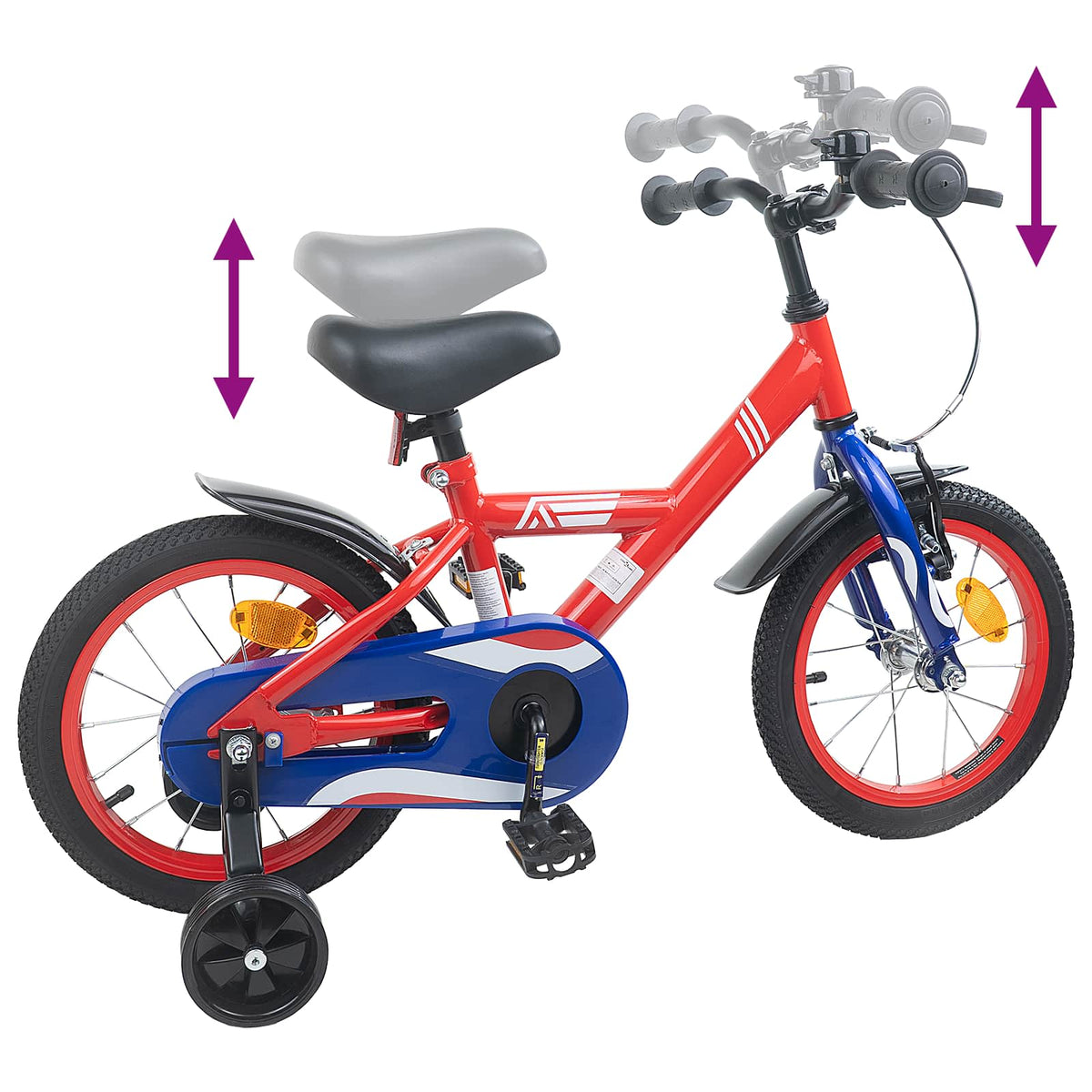 Børnecykel 14 tommer anbefalet til 3-5 år gammel Rød