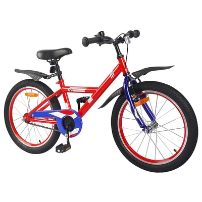 Børnecykel 18 tommer til 5-7 år gammel Rød