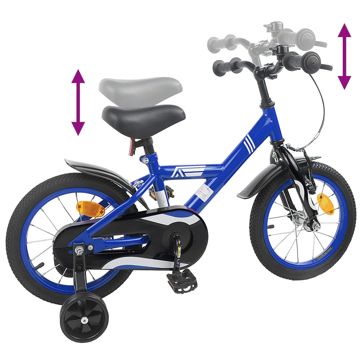 Børnecykel 12 tommer til 2-4 år gamle Mørk blå