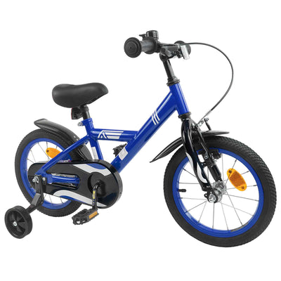 Børnecykel 14 tommer anbefalet til 3-5 år gammel Mørk blå