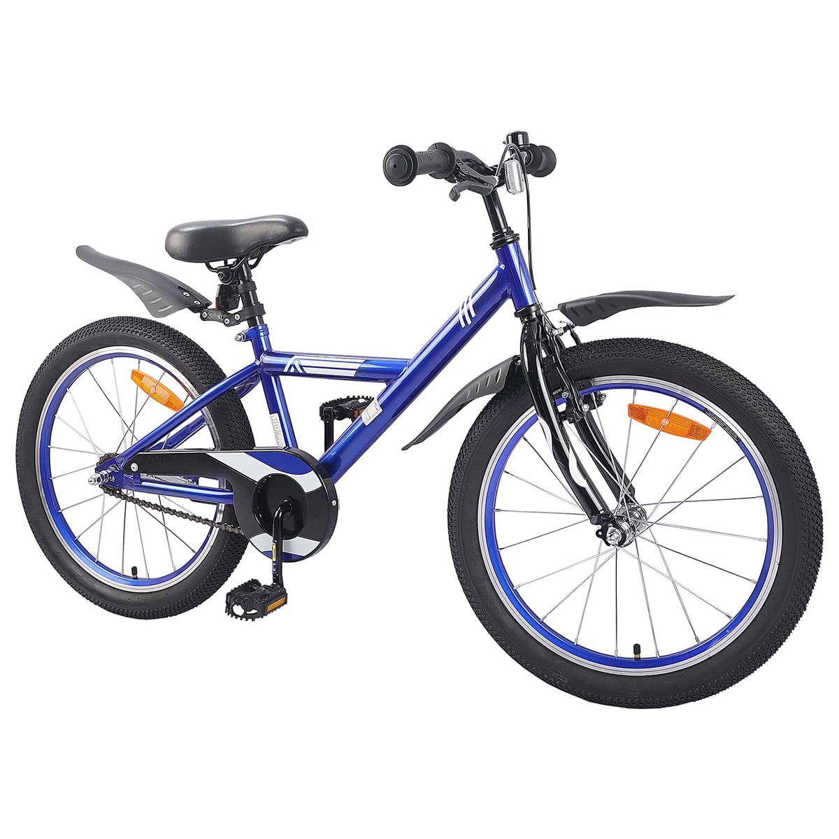 Børnecykel 18 tommer til 5-7 år gammel Mørk blå