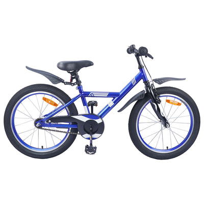 Børnecykel 18 tommer til 5-7 år gammel Mørk blå