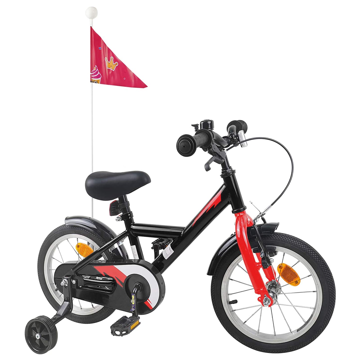Børnecykel 12 tommer til 2-4 år gamle Sort