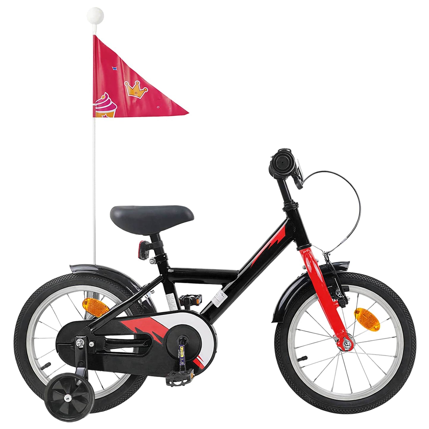 Børnecykel 14 tommer anbefalet til 3-5 år gammel Sort