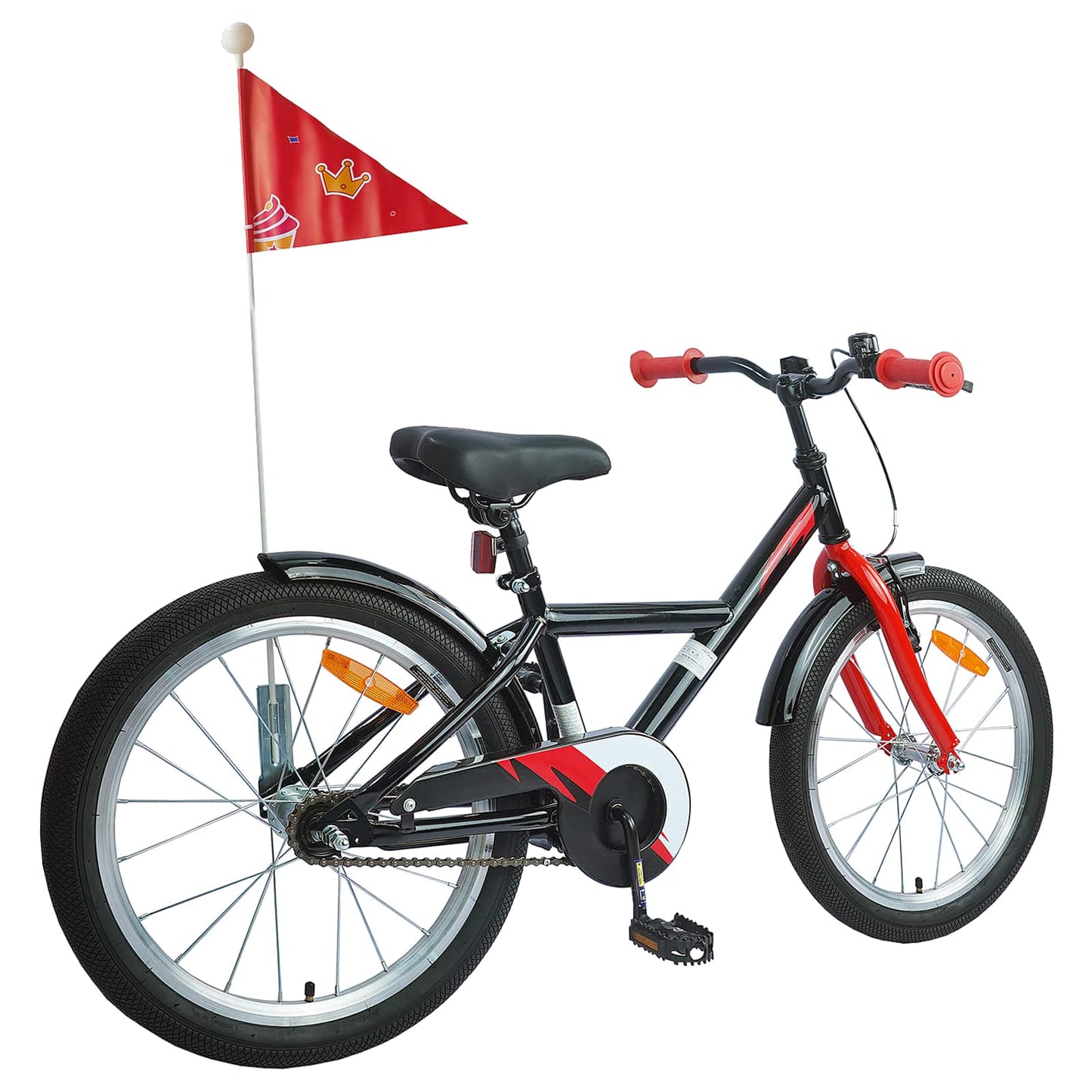 Børnecykel 20 tommer til børn i alderen 6-11 år Sort