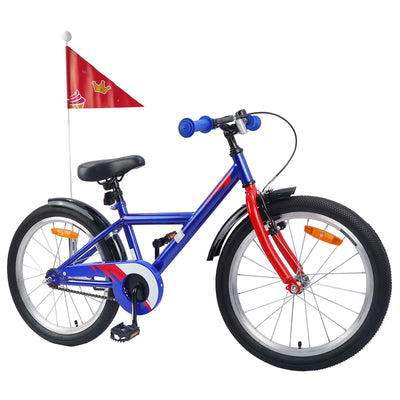 Børnecykel 18 tommer til 5-7 år gammel Mørk blå