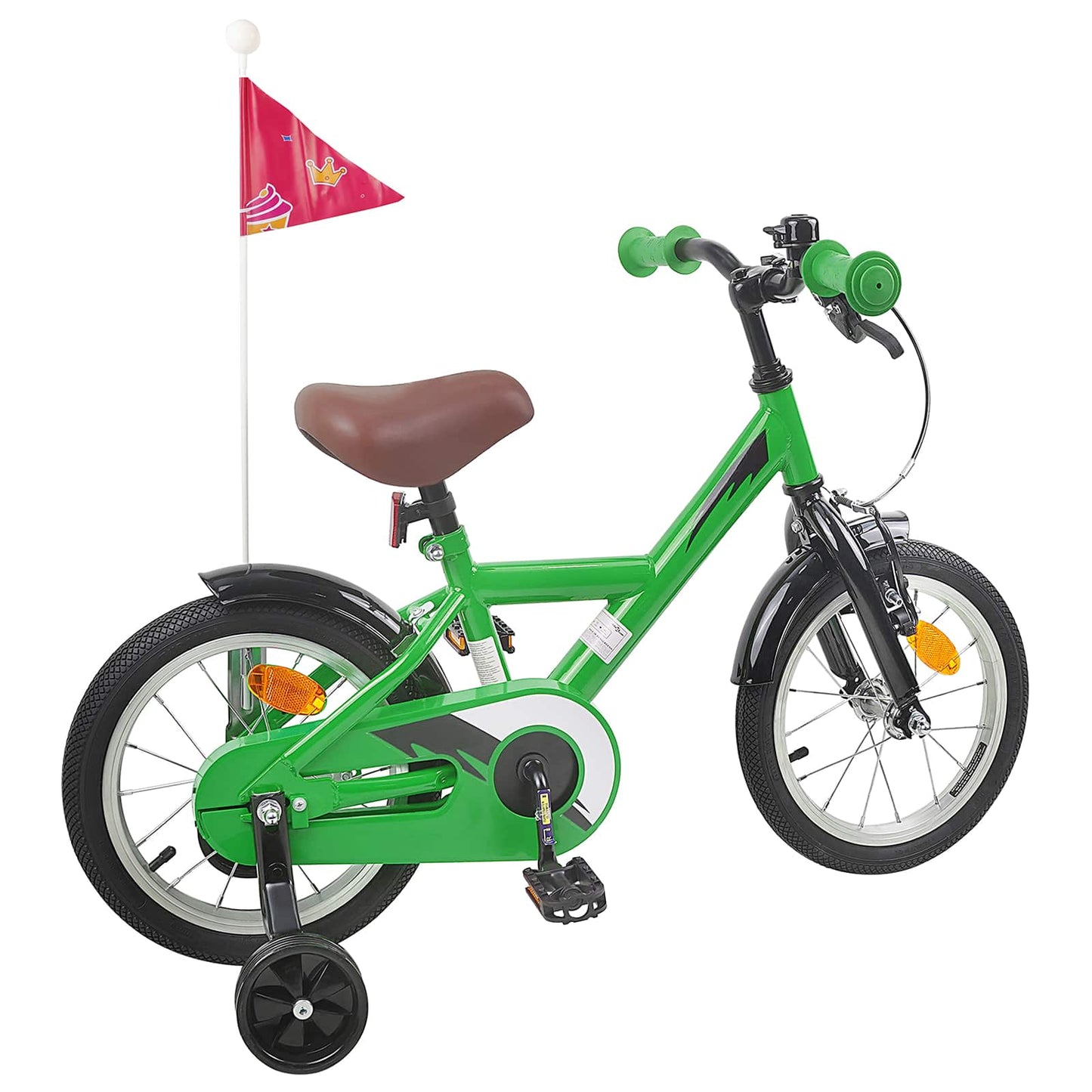 Børnecykel 12 tommer til 2-4 år gamle Grøn