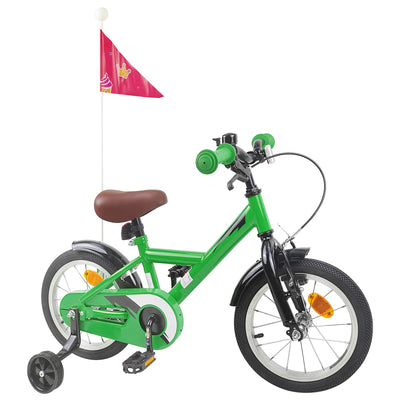 Børnecykel 16 tommer til 4-6 år gamle Grøn