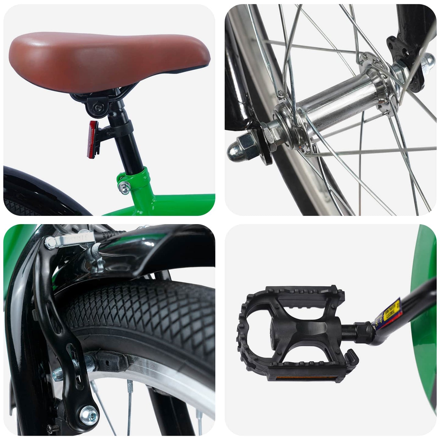 Børnecykel 20 tommer til børn i alderen 6-11 år Grøn