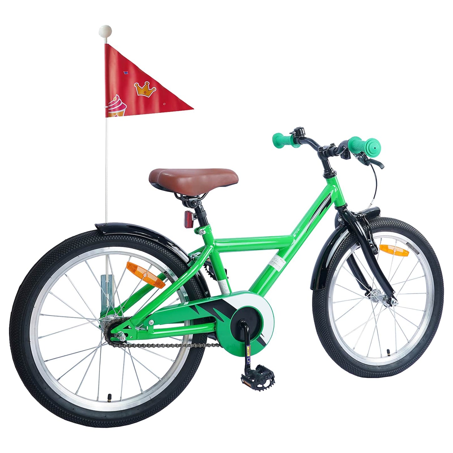Børnecykel 20 tommer til børn i alderen 6-11 år Grøn