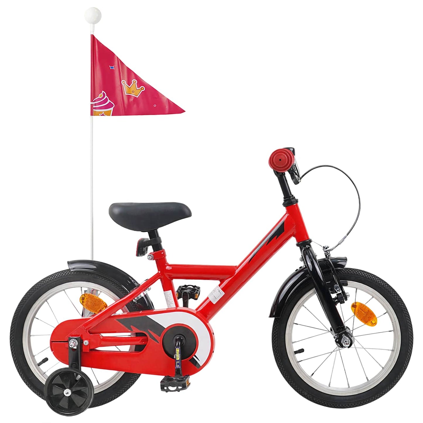 Børnecykel 16 tommer til 4-6 år gamle Rød