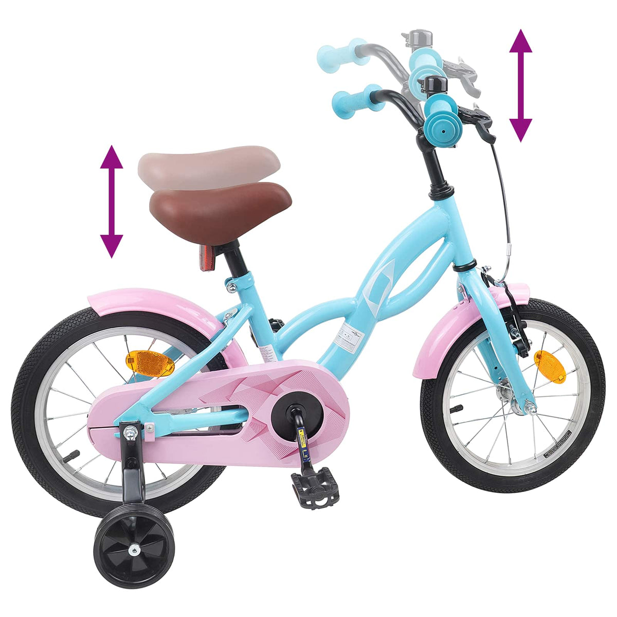 Børnecykel 16 tommer til 4-6 år gamle Lyseblå