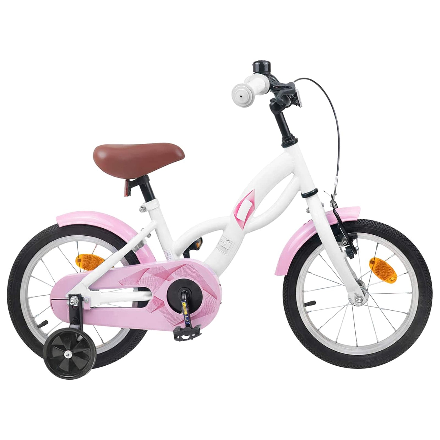 Børnecykel 14 tommer anbefalet til 3-5 år gammel Hvid